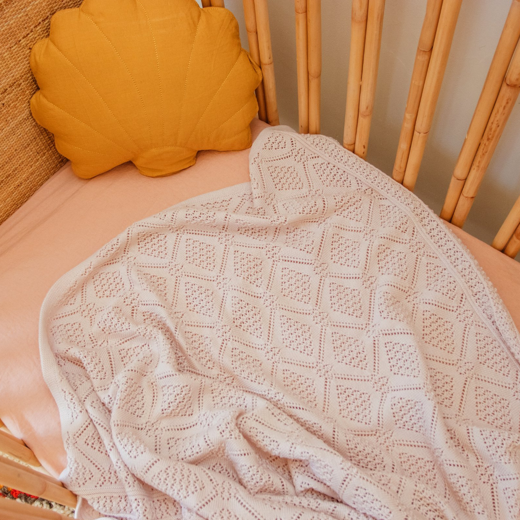 Dusky pink baby store blanket